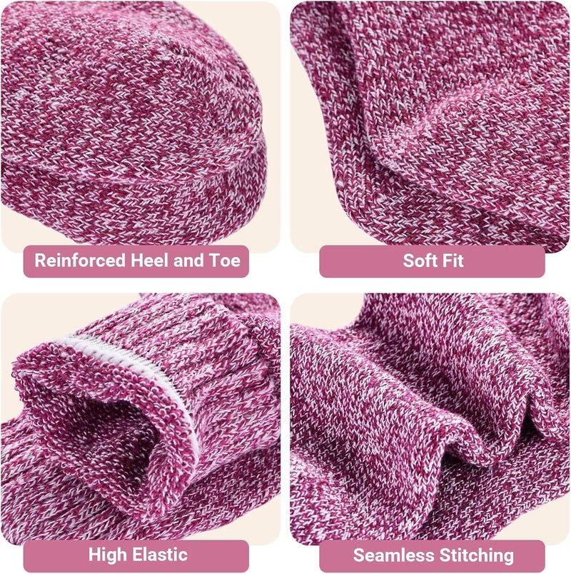 Clothclose Wool Socks - Winter Warm Wool Socks for Women Men, Soft Cozy Sock, Thick Knit Crew Boot Sock for Women Men - Image 5